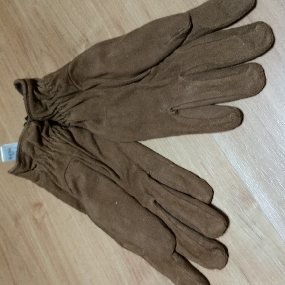 #3 DOESKIN SUEDE Wool Lined Tasseled Cinnamon ITALIAN made Gloves NWT - Picture 2 of 6